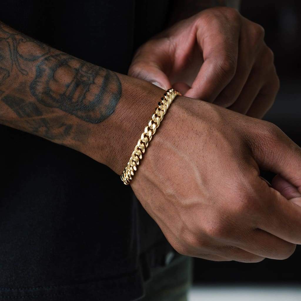 Unique 6MM Black Thick Chain Bracelet – RING OF GOD